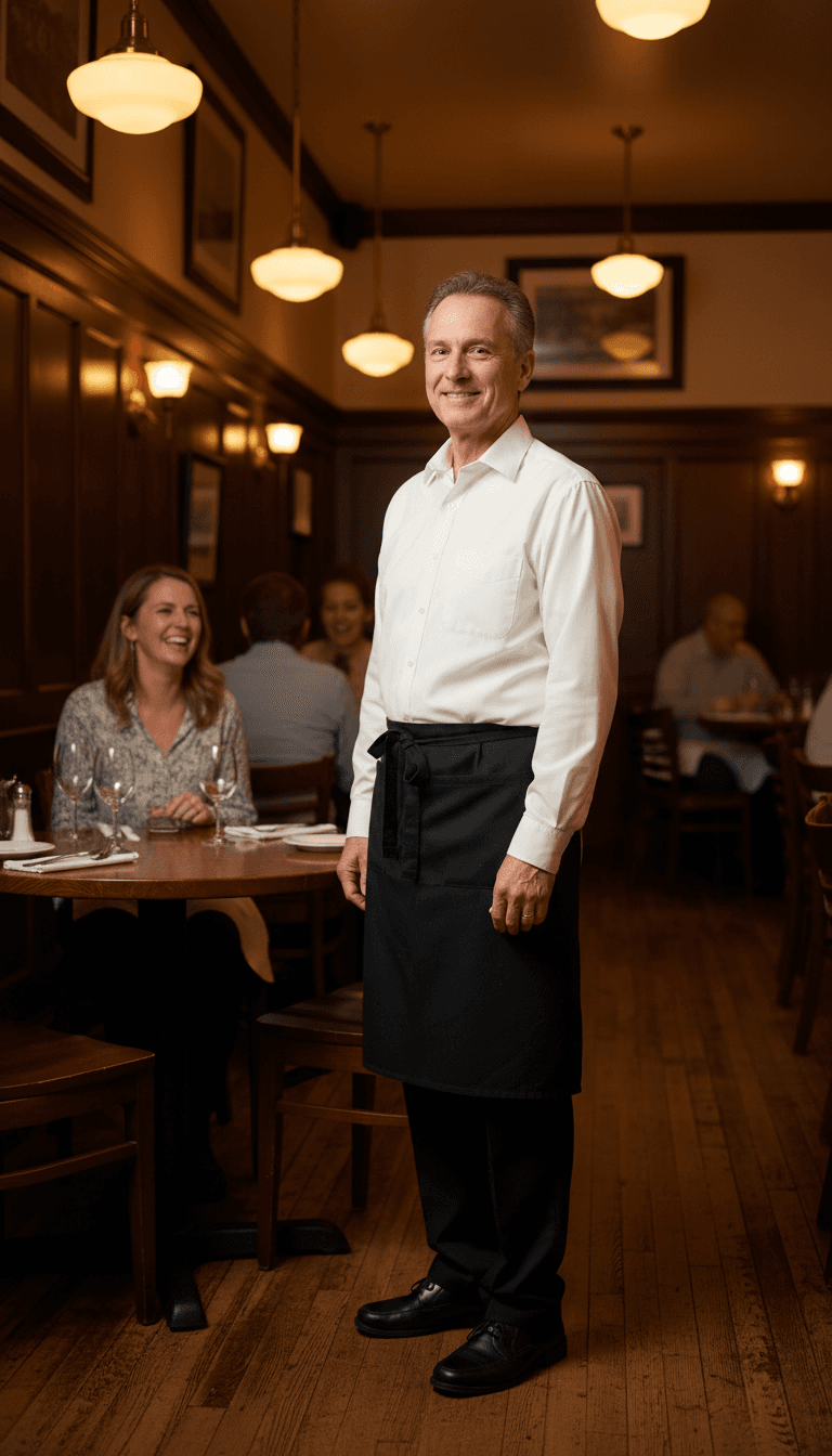 Friendly restaurant team member ready to help