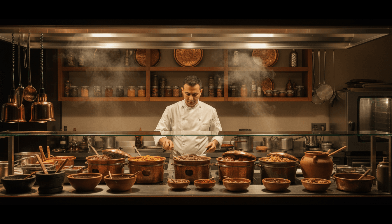 Chef preparing multi-cuisine dish at Hotel hill top annapurna